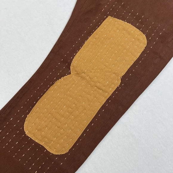 Sandrine Rose by Free People Brown (Carrub)  Patchwork Pants Size 28 - Picture 5 of 15